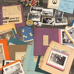 Vintage Scrapbook Collection ephemera girl guides Girl Scouts items